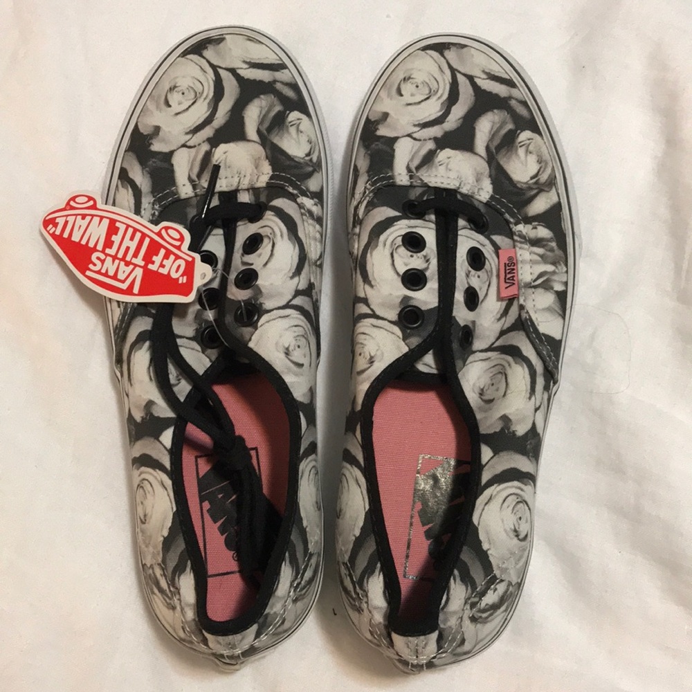 NEVER WORN Floral Vans
